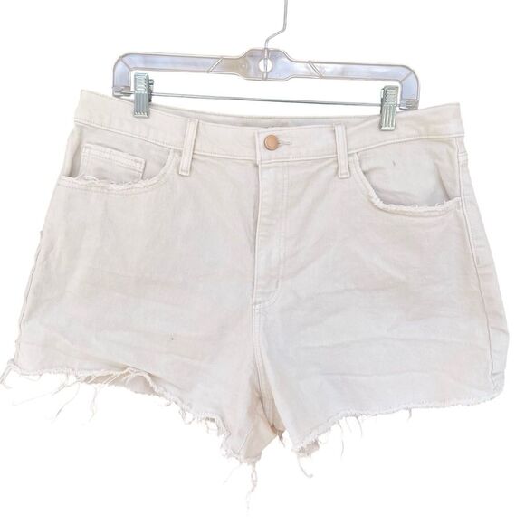 Univeresal Threads Highest Rise Shortie White Distressed Shorts Size 14 - Picture 1 of 7